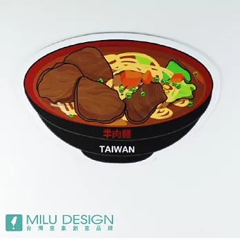 MILU DESIGN 台灣旅行明信片 - 牛肉麵