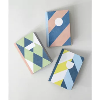 /法國Papier Tigre/_設計款筆記本(A6)(The 3 Squire) (3本入)