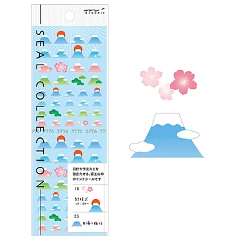 MIDORI 手帳專用貼紙V富士山