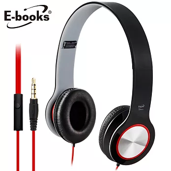 E-books S13 智慧手機接聽鍵摺疊耳機黑