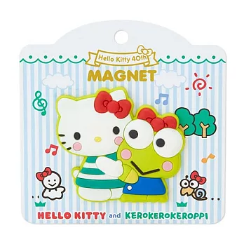《Sanrio》HELLO KITTY 40週年愛的抱抱系列矽膠造型磁鐵(KITTYx大眼蛙)