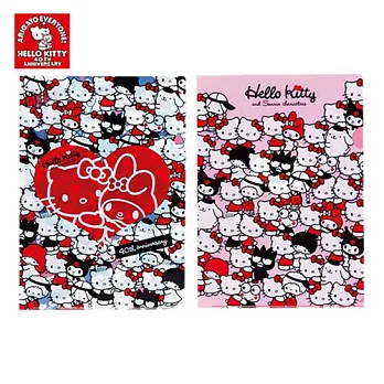 《Sanrio》HELLO KITTY 40周年擁抱好朋友系列A4文件夾組(一組2入)