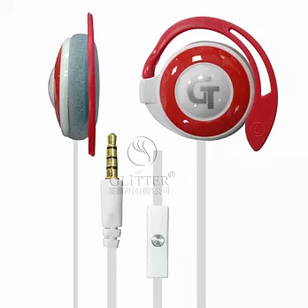 Glitter 高音質 耳掛式手機耳麥 (GT-279)紅色
