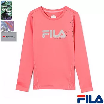 FILA女性圓領吸濕排汗T恤-5TEN-5306-PK-S亮麗桃