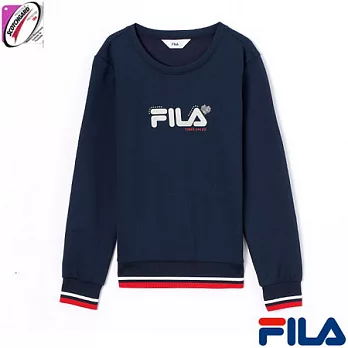 FILA女性原創品LOGO上衣-5TEN-5419-NV-M學院藍