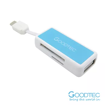 Goodtec micro 5pin OTG 雙卡槽讀卡機 + OTG Hub