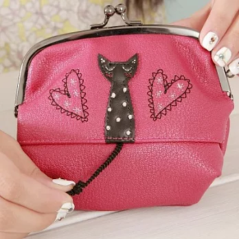 Noafamily,諾亞蝴蝶結貓零錢包_PK