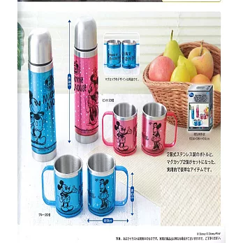《迪士尼Disney》米奇&米妮 兩截式造型杯組---SEGA出品(日本原裝)