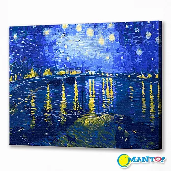 【Manto】成人款．DIY數字油畫 - 梵谷隆河的星空