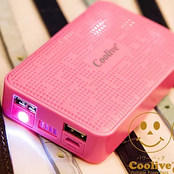 Coolive「數位寶盒」9000mAh行動電源★粉紅