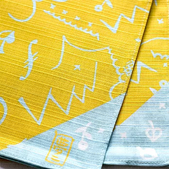 日本 むす美MUSUBI 竹久夢二チーフ風呂敷 散繪 黃