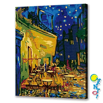 【Manto】成人款．DIY數字油畫 - 夜晚露天咖啡座