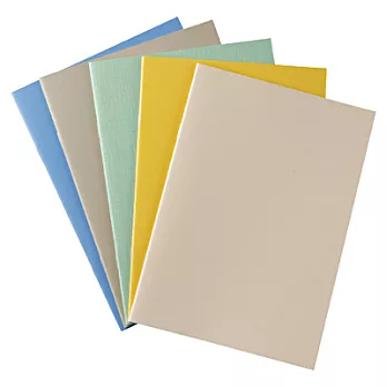 [MUJI 無印良品]布纖端材筆記本/A5.虛眼.5冊入.5色