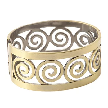 A+ accessories 雜誌款民族風鏤空雕雲手環 (古銅)