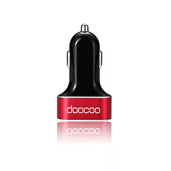 doocoo 5.4A 3Ports 車用高速充電器黑紅