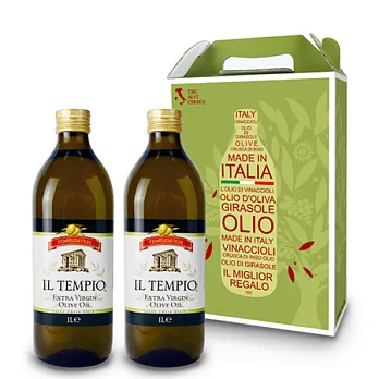 義大利原罐原裝進口恬沛歐特級冷壓橄欖油禮盒(1000ml*2入)