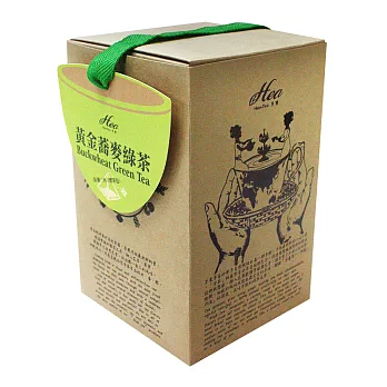 HIGH TEA芳第 黃金蕎麥綠茶-手提式禮盒 4gX20入三角立體獨立防潮茶包/盒