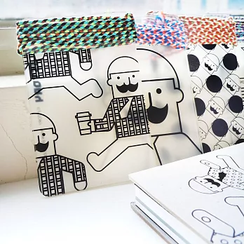 Mr.BABBA 透明證件票卡夾-爸爸很忙