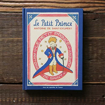 小王子硬殼精裝條紋筆記本-小王子披風