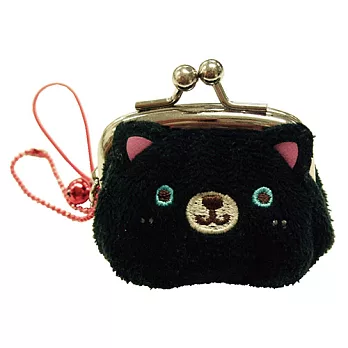 UNIQUE 動物樂園迷你珠扣零錢包 小黑貓