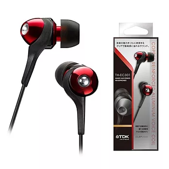 TDK CLEF-Urban 高音質耳道式耳機(TH-EC301)黑紅