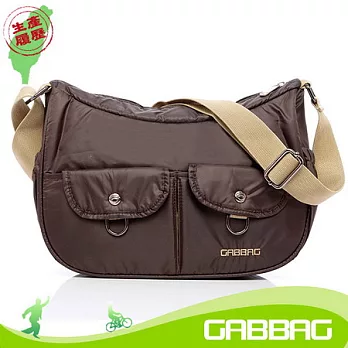 GABBAG 295g羽絲輕量化側背包(GB14109-76W)-咖啡色