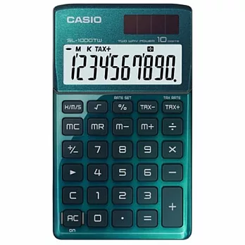 CASIO 卡西歐SL-1000TW-GN 攜帶型Stylish系列10位數計算機