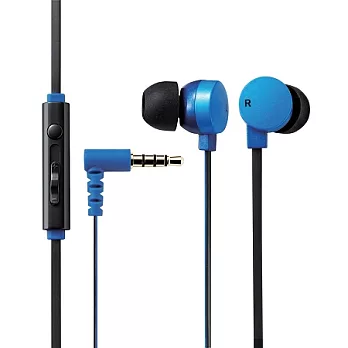 ELECOM 繽紛甜甜圈耳麥Ⅱ藍