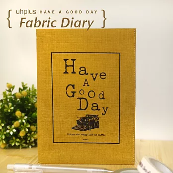 uhplus Fabric Diary 布手帳- Have a Good Day打字機(褐)