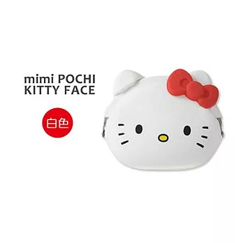Hello Kitty x mimi POCHI-耳扣零錢包/白
