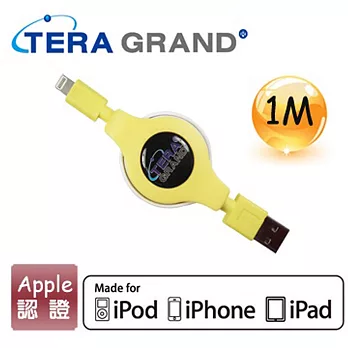 TERAGRAND蘋果原廠認證傳輸/充電線-長度1米-黃色