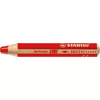 STABILO 德國天鵝牌 woody 3 in 1系列 粉蠟筆 單支STABILO 紅