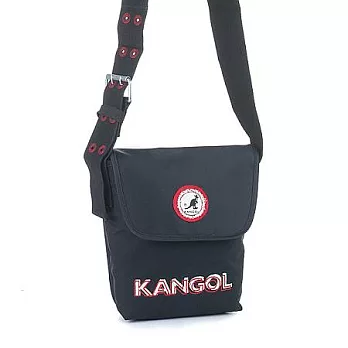 KANGOL 軍用圖騰小型便利側背包黑色