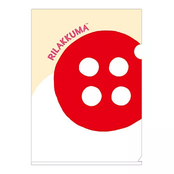 San-X 拉拉熊 funny parts 有趣部位系列A4文件夾。懶妹鈕釦