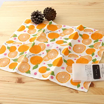 【taoru】甜蜜廚房｜橘子 - 日本毛巾 30x40 cm（廚房巾、奈良蚊帳生地）