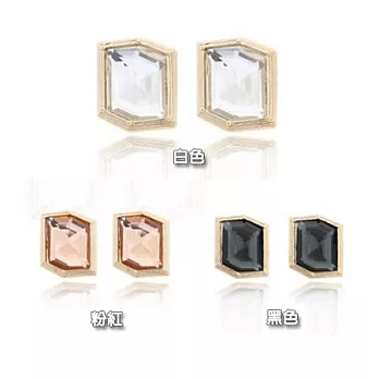 A+ accessories 韓劇 同款時尚簡約彩色玻璃耳環 (白色)