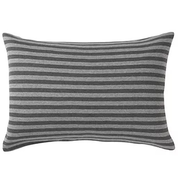 [MUJI 無印良品]新疆棉天竺粗紋枕套/43/混深灰色