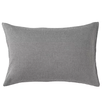 [MUJI 無印良品]柔舒水洗棉枕套/43/灰色
