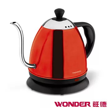 【THOMSON】SA-K02咖啡細口壺304不鏽鋼快煮壺(0.8ml) 紅色