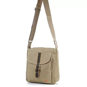 KANGOL 自然風格中型便利側背包駝色