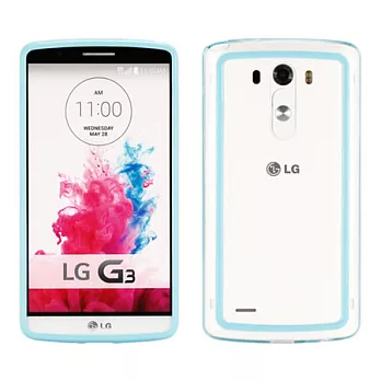 【BIEN】LG G3 俏麗亮彩雙色保護邊框 (粉藍)