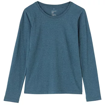 [MUJI 無印良品]女有機棉圓領長袖T恤XL天空藍