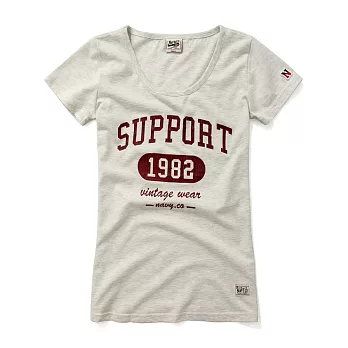 【CACO】NAVY-L-SU1982短T-女M麻花白