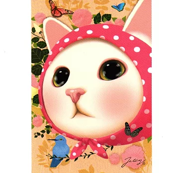 JETOY,Choo Choo 甜蜜貓第二代明信片_Pink hood