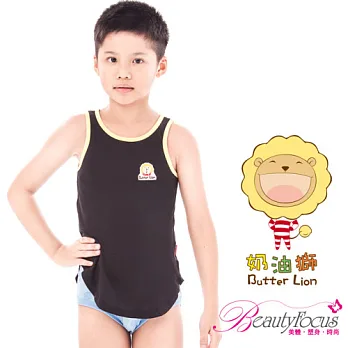 BeatuyFocus台灣製奶油獅兒童休閒背心3877黑色M