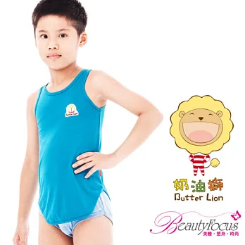 BeatuyFocus台灣製奶油獅兒童休閒背心3877藍色M