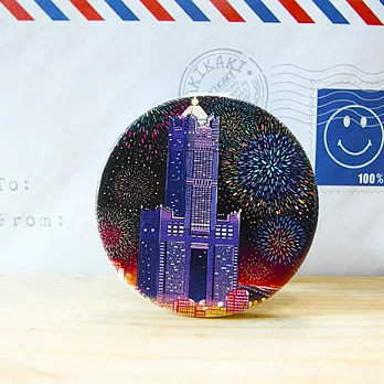 JB DESIGN隨身圓鏡-港都花火