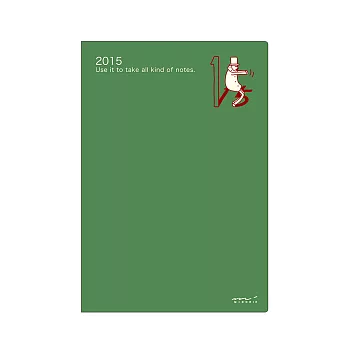 MIDORI POCKET DIARY 2015手帳(月單週)B6-歐吉桑