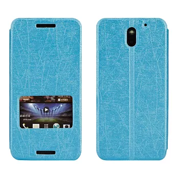 【BIEN】HTC Desire 610 雨絲紋來電顯示可立皮套 (藍)