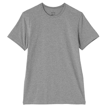 [MUJI 無印良品]男棉混溫調圓領短袖衫XL灰色